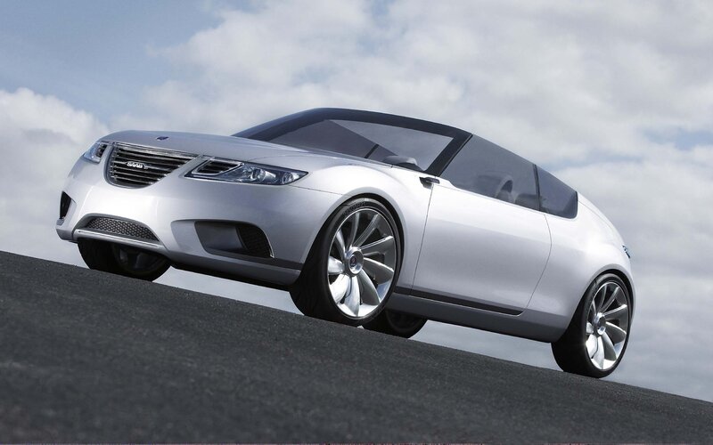 Silver Concept Car — Dynamic, Photograph, Road, Sky