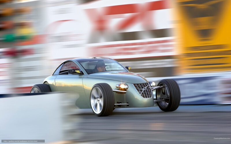Silver Concept Car — Dynamic, Sunset, Photograph