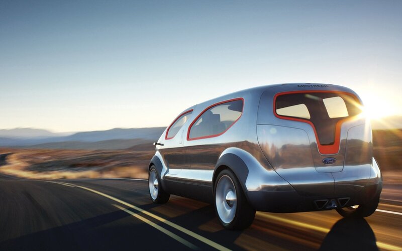 Silver Concept Car — Dynamic, Sunset