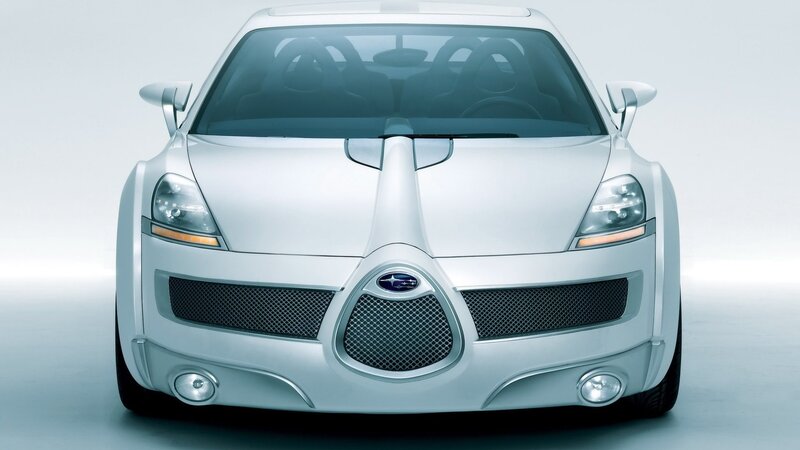 silver concept car front view