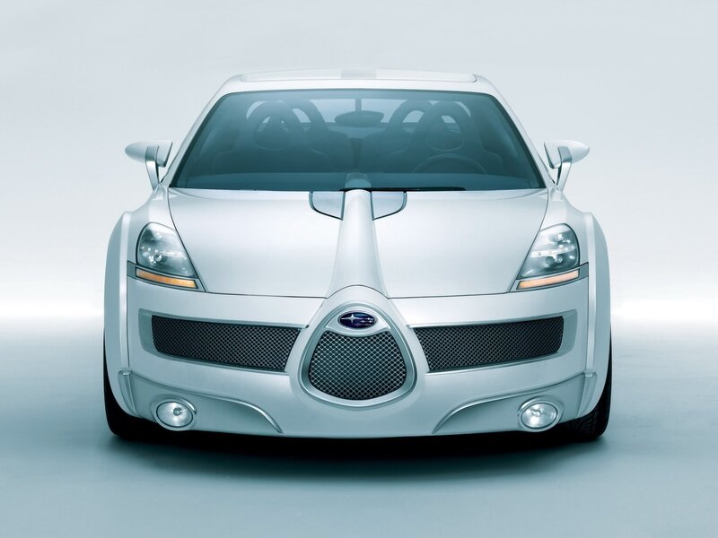 silver concept car front view
