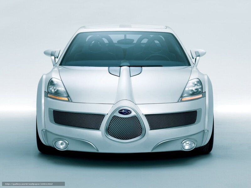 Silver concept car front view