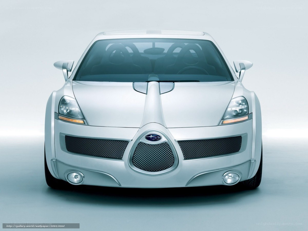 Silver concept car front view