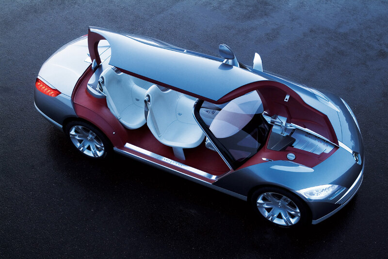 Silver Concept Car — Futuristic, 3d Render, Car Door, Seats