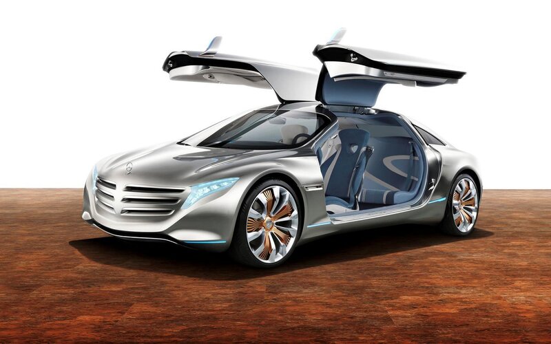 Silver Concept Car — Futuristic, 3d Render, Car Door, Wheel