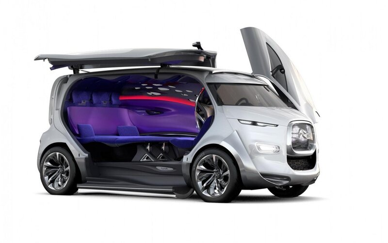 Silver Concept Car — Futuristic, 3d Render, Open Doors