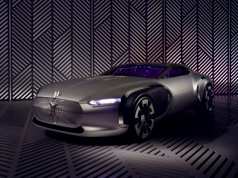 Silver Concept Car — Futuristic, 3d Render, Wall
