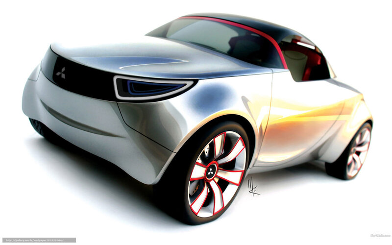 Silver Concept Car — Futuristic, Digital Art