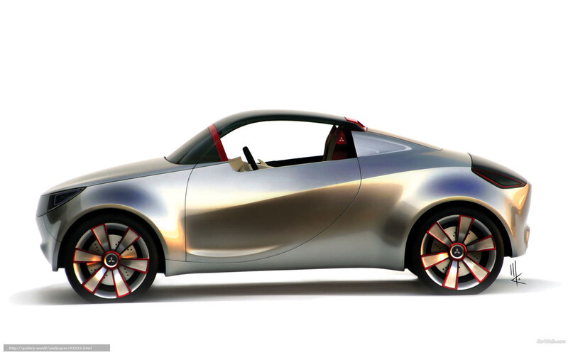 Silver Concept Car — Futuristic, Digital Art, Wheel
