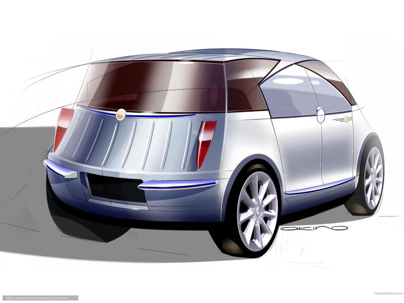 Silver Concept Car — Futuristic, Illustration, Sketch