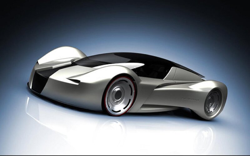 Silver Concept Car — Futuristic