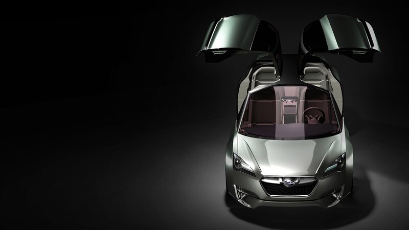 Silver Concept Car — Gray, Dramatic, 3d Render, Car Doors