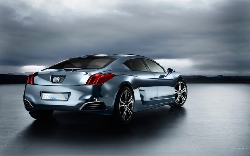 Silver Concept Car — Gray, Dramatic, 3d Render, Cloudy Sky