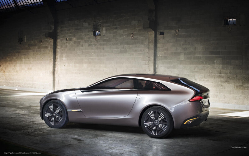 Silver Concept Car — Gray, Dramatic, 3d Render, Concrete Wall, Car Wheel