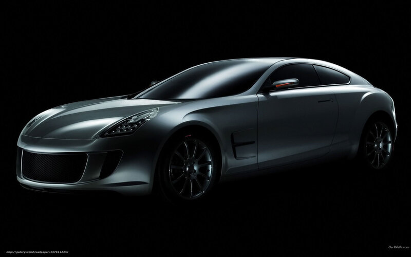 Silver Concept Car — Gray, Dramatic, 3d Render, Headlight