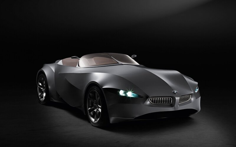 Silver Concept Car — Gray, Dramatic, 3d Render, Headlights, Grille
