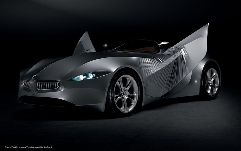Silver Concept Car — Gray, Dramatic, 3d Render, Headlights