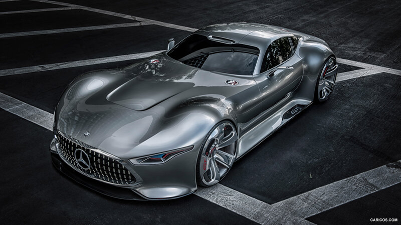 Silver Concept Car — Gray, Dramatic, 3d Render, Parking Lot