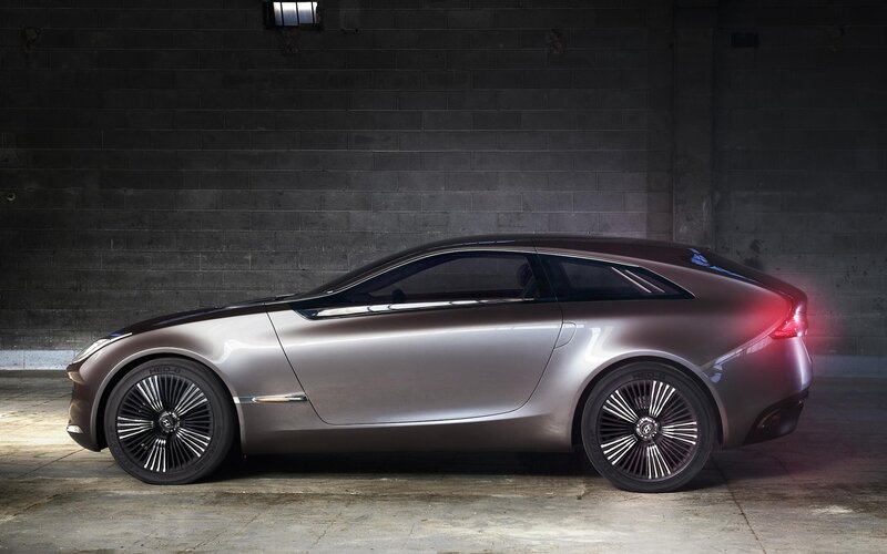 Silver Concept Car — Gray, Dramatic, 3d Render, Wall, Floor