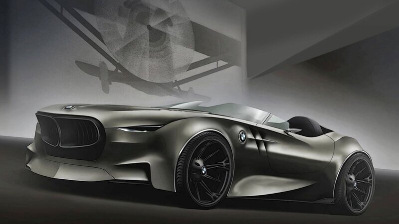 Silver Concept Car — Gray, Dramatic, Digital Art, Airplane