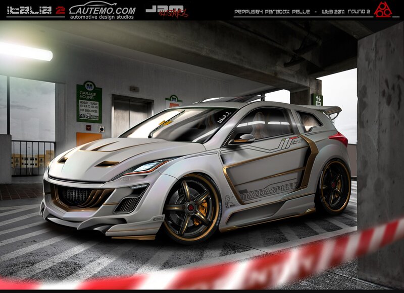 Silver Concept Car — Gray, Dramatic, Digital Art, Garage