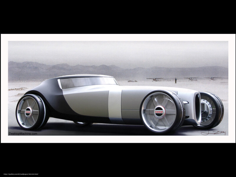 Silver Concept Car — Gray, Dramatic, Digital Art