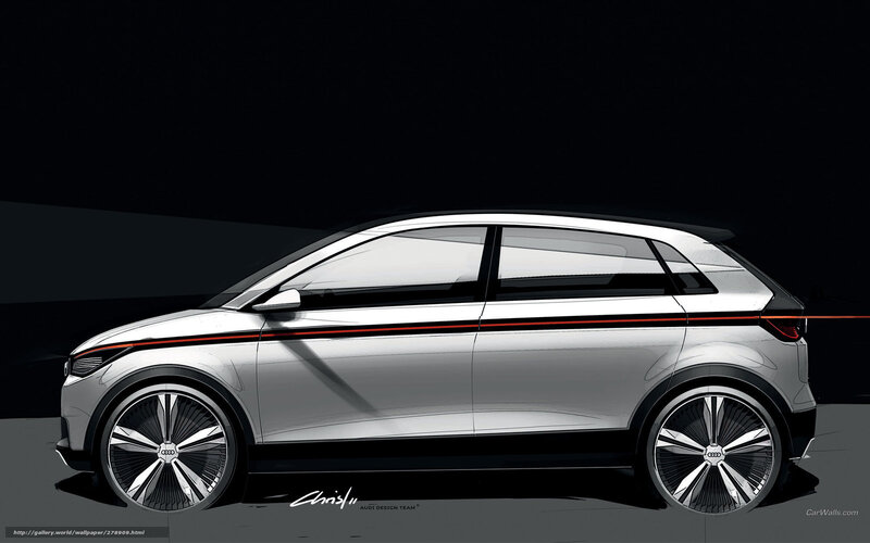 Silver Concept Car — Gray, Dramatic, Illustration, Wheel