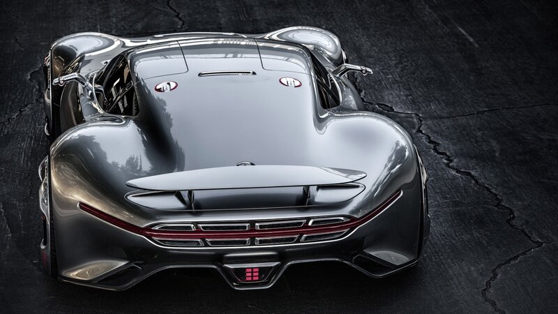 Silver Concept Car — Gray, Dramatic, Photograph, Asphalt