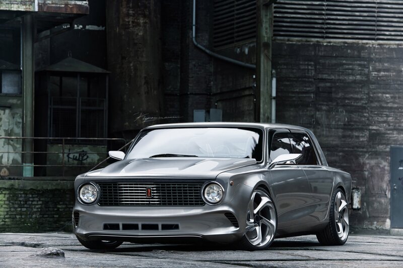 Silver Concept Car — Gray, Dramatic, Photograph, Building, Graffiti, Black