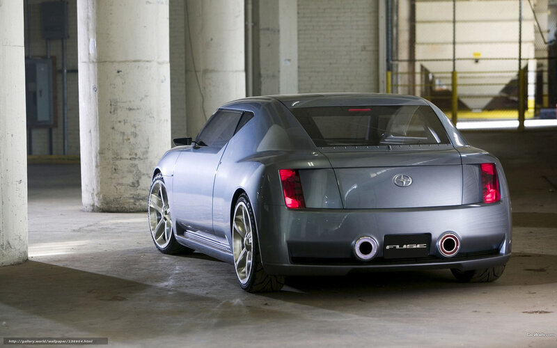 Silver Concept Car — Gray, Dramatic, Photograph, Concrete Pillars, Exhaust Pipes