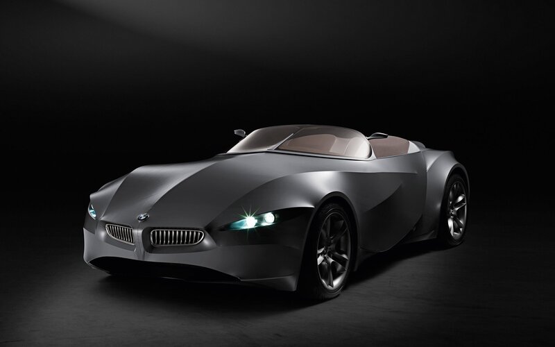 Silver Concept Car — Gray, Dramatic, Photograph, Headlights, Grille