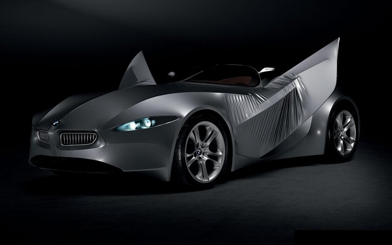 Silver Concept Car — Gray, Dramatic, Photograph, Headlights, Wheels