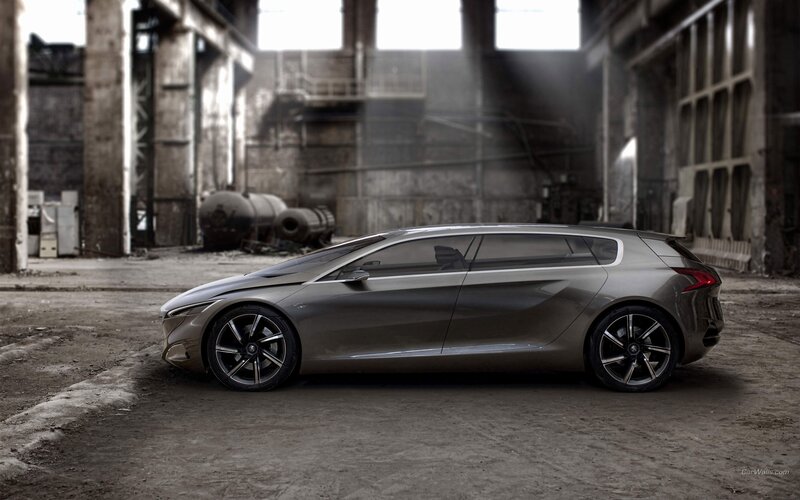 Silver Concept Car — Gray, Dramatic, Photograph, Industrial Building, Windows
