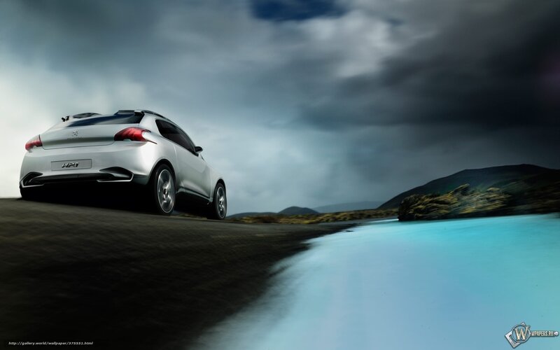 Silver Concept Car — Gray, Dramatic, Photograph, Road