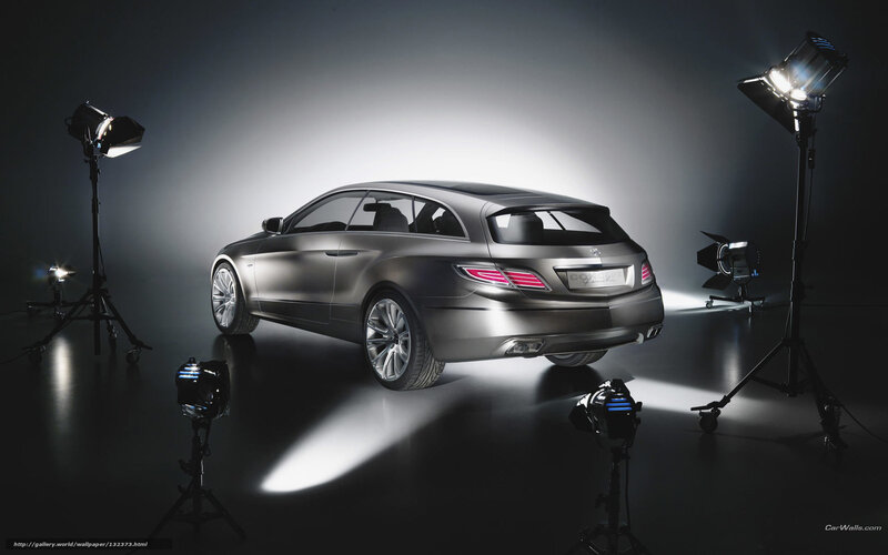 Silver Concept Car — Gray, Dramatic, Photograph, Studio Lights