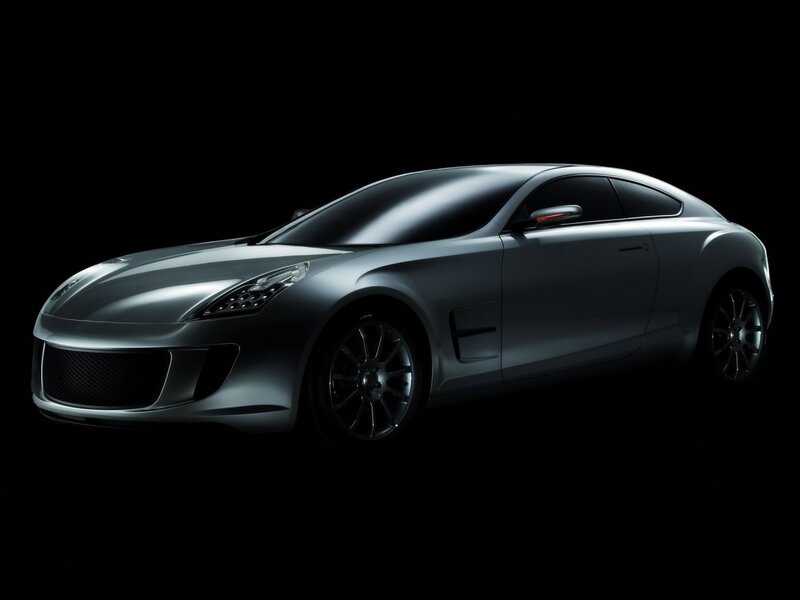 Silver Concept Car — Gray, Dramatic, Photograph