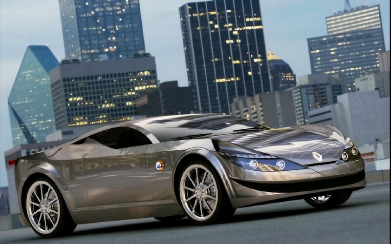Silver Concept Car — Gray, Dramatic, Sunset, Digital Art