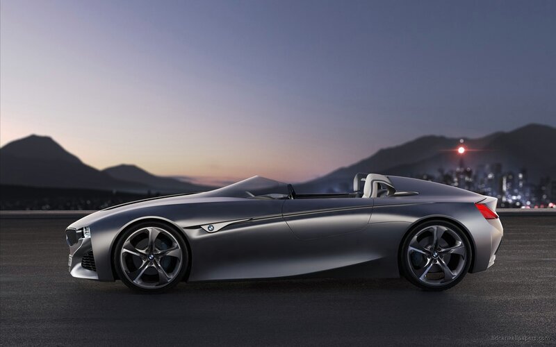 Silver Concept Car — Gray, Dramatic, Sunset, Photograph, Mountains, Cityscape
