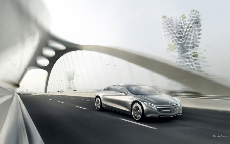 Silver Concept Car — Gray, Dynamic, Digital Art, Bridge