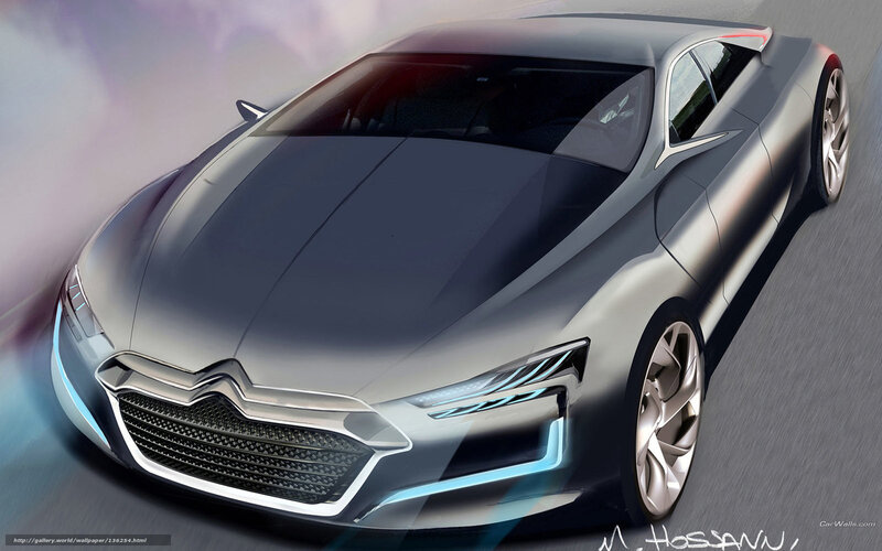 Silver Concept Car — Gray, Dynamic, Digital Art