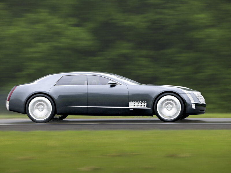 Silver Concept Car — Gray, Dynamic, Photograph, Road, Trees