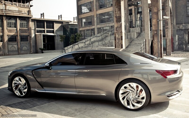 Silver Concept Car — Gray, Industrial, Afternoon