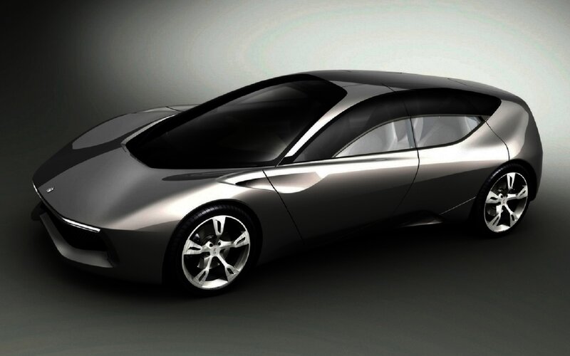 Silver Concept Car — Gray, Modern, 3d Render