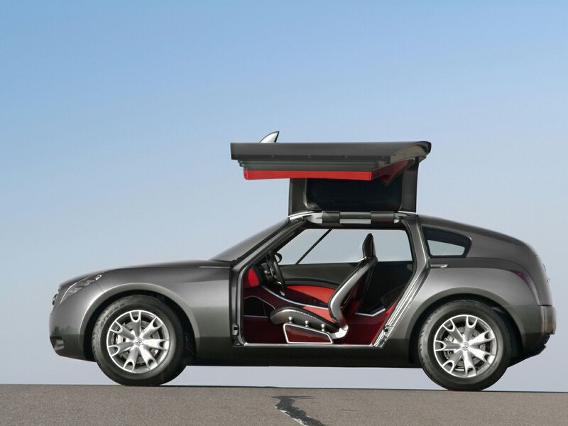Silver Concept Car — Gray, Modern, Photograph