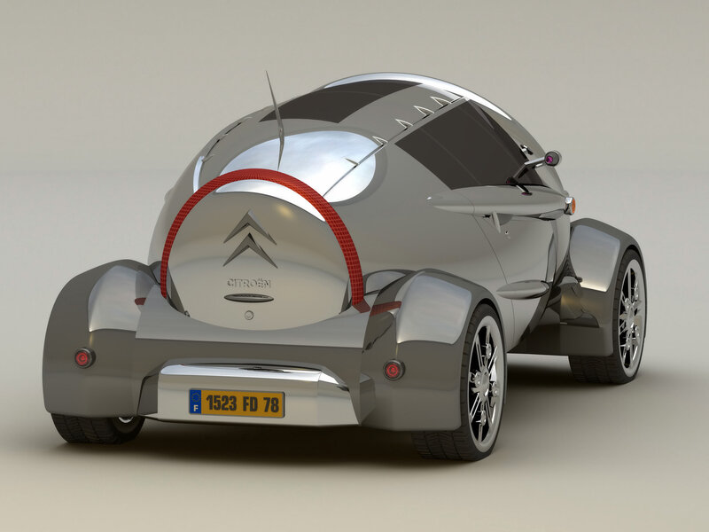 Silver Concept Car — Gray, Neutral, 3d Render, License Plate
