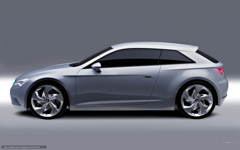 Silver Concept Car — Gray, Neutral, 3d Render, Wheels, Windows