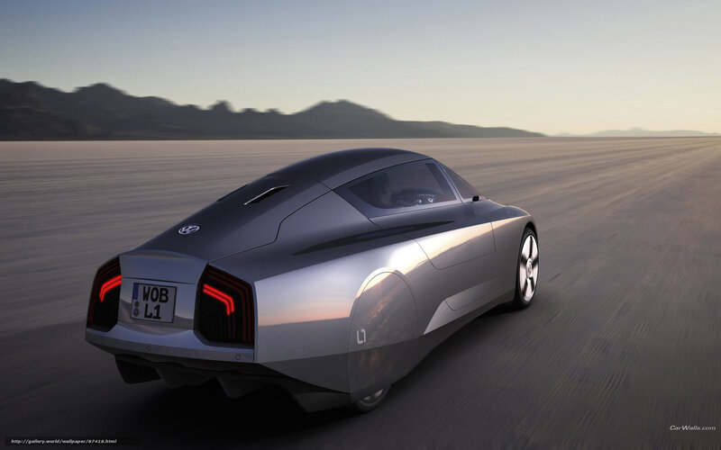 Silver Concept Car — Gray, Serene, Sunset, 3d Render, Mountains, Road