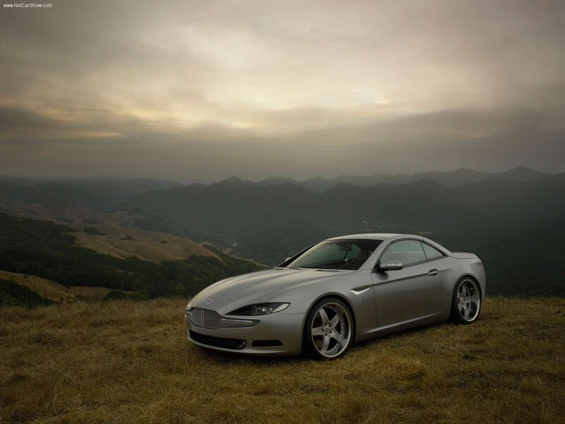 Silver Concept Car — Gray, Serene, Sunset, Photograph, Mountains