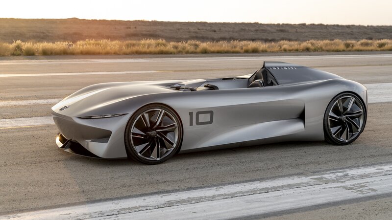Silver Concept Car — Gray, Serene, Sunset, Photograph, Road