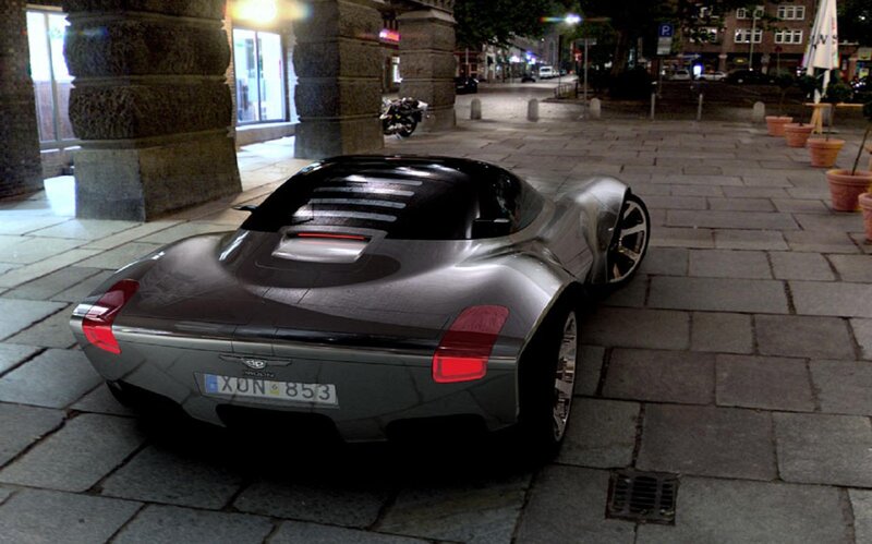 Silver Concept Car — Gray, Urban